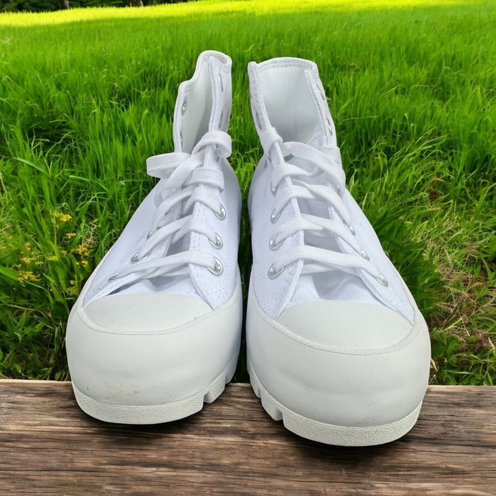 NWT ❇️Converse❇️ All Star White Platform Sneakers - Picture 6 of 8